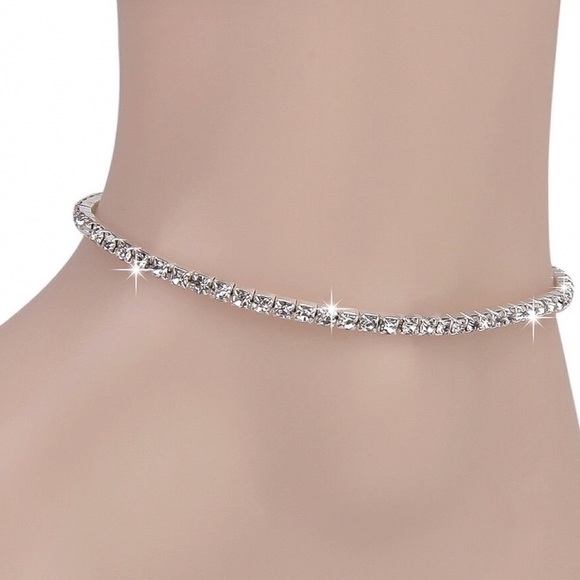 ADD TO BUNDLE! Anklet 1-Layer Crystal Stretch - Picture 5 of 6